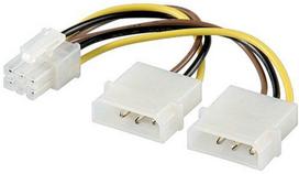 Goobay 51360 Power cable/adapter for PC graphics card; 6-pin PCI-E/PCI Express, 0.15 m
