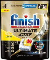 Indaplovių kapsulės Finish Powerball Ultimate Plus Lemon, 45 vnt.