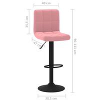 baro kedes taburete - Baro kėdė VLX Velvet 333985, rožinė - 8 nuotrauka