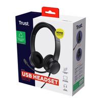 usb ausine - HEADSET AYDA USB-ENC PC/25089 TRUST - 3 nuotrauka