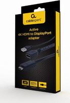 hdmi to displayport kabelis - Gembird A-HDMIM-DPF-01, juoda - 1 nuotrauka