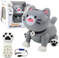 silca vaskas - Lean Toys Interaktyvus robotas kačiukas su nuotolinio valdymo pultu, Pilkas (Gray) - 1 nuotrauka