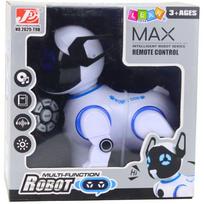 Lean Toys Interaktyvus robotas šuo su nuotolinio valdymo pultu RC 23278, Baltas (White)