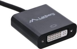 displayport dvi dual link - Lanberg Adapter Displayport to DVI Black 0.10m - 3 nuotrauka