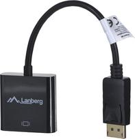 displayport dvi dual link - Lanberg Adapter Displayport to DVI Black 0.10m - 4 nuotrauka