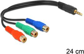 3.5 mm female rca - Delock Cable RCA x3 to Stereo plug 0.24m - 1 nuotrauka