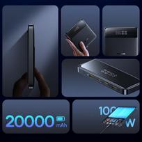 power bank baseus - Baseus Blade H1 20000mAh 100W Juodas (Black) - 11 nuotrauka