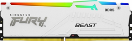 kingston fury beast 6000 cl30 - Kingston Fury Beast RGB, DDR5, 16GB (1x16GB) 6000MHz CL30 Baltas (White) - 1 nuotrauka