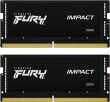 ddr5 32gb 2x16gb 6000mhz - Kingston Fury Impact Black SO-DIMM 32GB (2x16GB) DDR5 6000MHz CL38 Dual-Kit - 1 nuotrauka