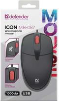 silent mouse - Defender ICON MB-057 Juoda (Black) - 1 nuotrauka