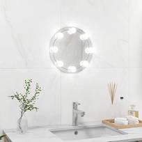 veidrodis su lemputemis - vidaXL Veidrodis su LED, apskritas, 70 cm - 3 nuotrauka