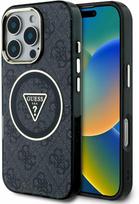 iphone 16 pro case guess - Guess IML 4G Glitter and Triangle Logo MagSafe Dėklas Apple iPhone 16 Pro Rudas (Brown) - 1 nuotrauka
