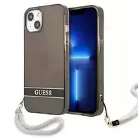 Guess Dėklas iPhone 13 Mini Translucent Stap - Juodas (Black)