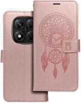 MEZZO atverčiamas dėklas XIAOMI Redmi Note 14 PRO 5G / 14 PRO PLUS 5G Dreamcatcher Rožinė Auksinė (Rose Gold)
