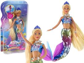 Lean Toys Undinėlė lėlė Mėlyna (Blue), ilgi šviesūs plaukai, 27 cm