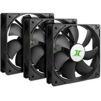 Inter-Tech IPC Fan Set 120 mm Juodas (Black) 3 vnt