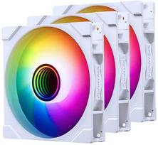 phanteks m25 140 gen2 - Phanteks M25 Gen2 PWM D-RGB 140 mm Baltas (White) 3-Pack - 1 nuotrauka