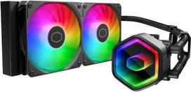 ausintuvai cooler master - Cooler Master MasterLiquid 240 Core II ARGB Juodas (Black) - 1 nuotrauka