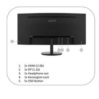 34 inch curved - MSI Pro MP341CQ - 8 nuotrauka