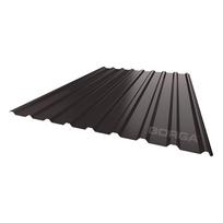 metalinai - Profiliuota - trapecinė skarda BORGA Eko 18 D, matmenys 0,40 x 1120 x 2000 mm, tamsiai ruda spalva, - 2 nuotrauka