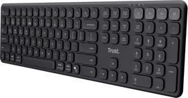 usuotis - Trust Vaiya Universalus USB + RF Belaidė + Bluetooth Klaviatūra Juoda (Black) - 1 nuotrauka