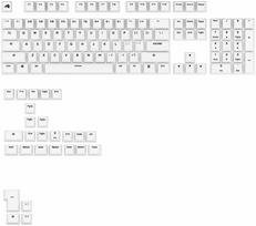 Glorious GPBT Basics Keycaps, ANSI išdėstymas (US), PBT, Dye-Sub - Classic Baltas (White)