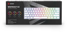 Savio Whiteout X2 Outemu Peach Silent Mechaninė Klaviatūra Žaidimams, Balta (White)