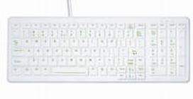 keyboard akai - CHERRY AK-C7000 Klaviatūra USB QWERTZ Vokiečių Balta (White) - 1 nuotrauka