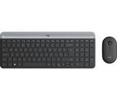 logitech klaviatura ir pele - Logitech MK470 Slim Belaidė Klaviatūra ir Pelė, Juoda (Black) Prancūzų išdėstymas (AZERTY) - 1 nuotrauka