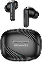 bluetooth ausines anc - AWEI TA6 ANC+ Bluetooth ausinės su įkrovimo stotele Juodos (Black) - 1 nuotrauka