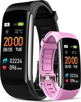 Giewont Smartband GW200-4 Juodas (Black) + Rožinė (Pink) apyrankė