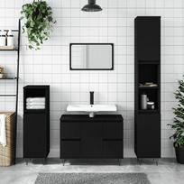 vidaXL Vonios spintelė, juoda (Black), 80 x 33 x 60 cm