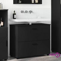Vonios spintelė vidaXL, Juoda (Black) 76.5 x 35 x 64 cm