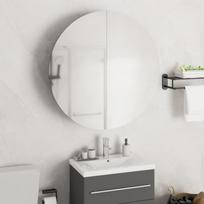 vidaXL Vonios spintelė su veidrodžiu/LED, pilka (Grey)