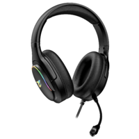 gaming ausines - Subsonic Spectra LED Gaming Headset Juodas (Black) - 1 nuotrauka
