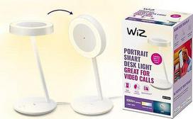 stalo darbo sviestuva - WiZ Smart WiFi Portretinė stalinė lempa 10W, Balta (White) - 1 nuotrauka