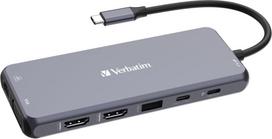 usb c ethernet - Verbatim USB-C Pro Multiport Hub 14 Port CMH-14 Pilkas (Gray) - 1 nuotrauka