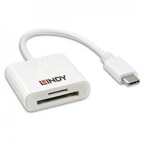 Lindy 43185 USB 3.1 Type-C SD / Micro SD kortelių skaitytuvas Baltas (White)