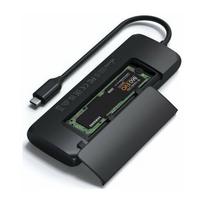 Satechi USB-C Hibridinis Multiport Adapteris su SSD korpusu Juodas (Black)