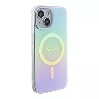 apple iphone 1 - Guess "Hardcase IML Iridescent MagSafe iPhone 15" Pink - 4 nuotrauka