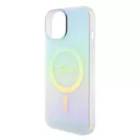 apple iphone 1 - Guess "Hardcase IML Iridescent MagSafe iPhone 15" Pink - 6 nuotrauka