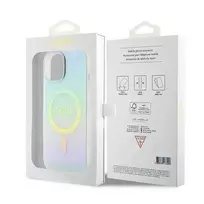 apple iphone 1 - Guess "Hardcase IML Iridescent MagSafe iPhone 15" Pink - 8 nuotrauka