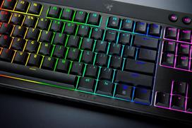 razer huntsman - Razer BlackWidow V4 Low-profile HyperSpeed, Geltona (Yellow) Klaviatūra Žaidimams Wireless, US - 3 nuotrauka