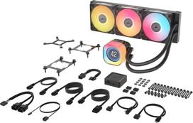 aio ausintuvai lcd - Corsair iCUE LINK TITAN 360 RX LCD AIO 360mm Juodas (Black) - 4 nuotrauka