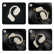 kaklo ausines bluetooth - Dudao U4A Bluetooth 5.3 IPX5 verslo ausinės Baltos (White) - 1 nuotrauka