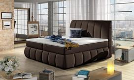 Lova dvigulė continental Vincenzo Soft 66, 180 x 200 cm, ruda, su čiužiniu, su grotelėmis