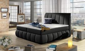 Lova dvigulė continental Vincenzo Soft 11, 180 x 200 cm, juoda, su čiužiniu, su grotelėmis