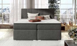 Lova dvigulė continental Bolero Sawana 05, 140 x 200 cm, tamsiai pilka, su čiužiniu