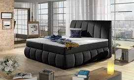 Lova dvigulė continental Vincenzo Soft 11, 160 x 200 cm, juoda, su čiužiniu, su grotelėmis