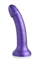 XR Brands G-Tastic Metalinis silikoninis dildo 17,8 cm Violetinis (Purple)
